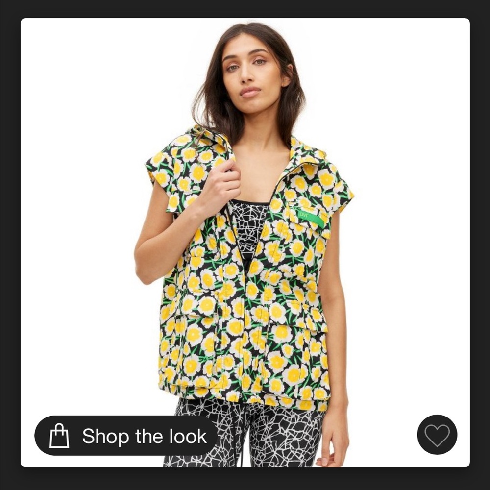 DVF for Target floral vest, NWT, Size Large.